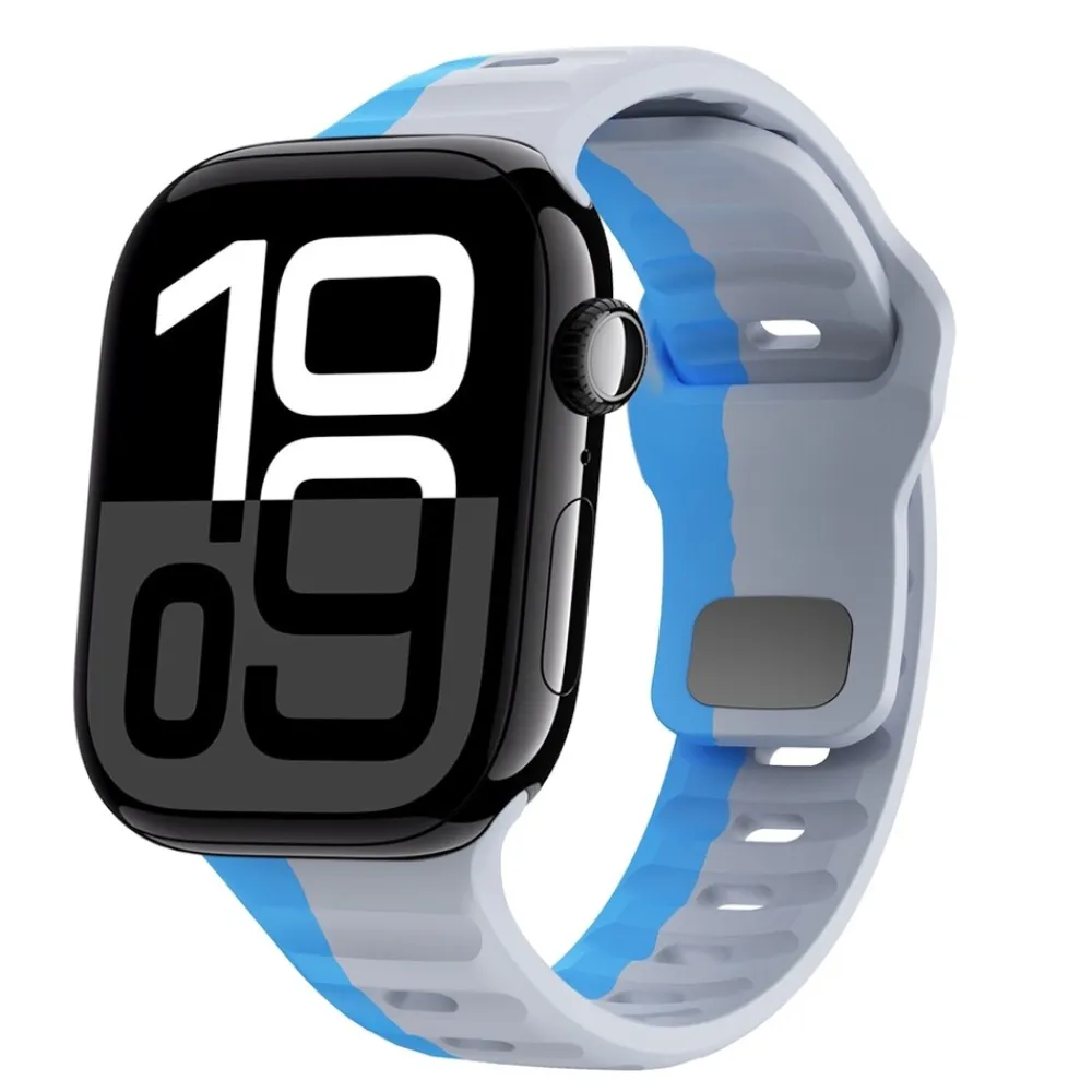 Für Apple Watch Series 11 10 42mm / 9 8 7 41 / 6 SE 5 40mm Band Grau ^ Wigento New