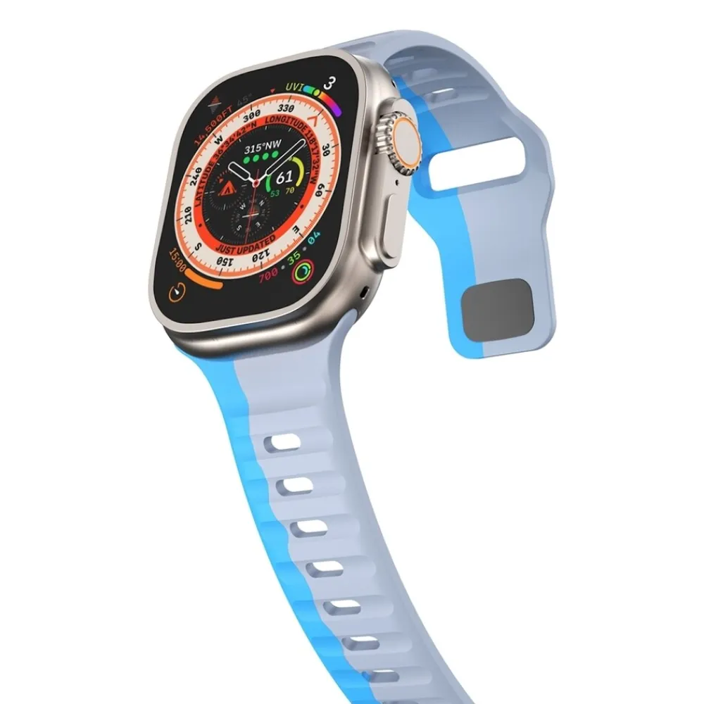 Für Apple Watch Series 11 10 42mm / 9 8 7 41 / 6 SE 5 40mm Band Grau ^ Wigento New