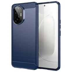 Für Honor 300 Carbon Faser Brushed Design Textur TPU Handy Hülle Blau ^ Wigento Discount
