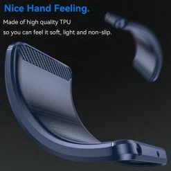 Für Honor 300 Carbon Faser Brushed Design Textur TPU Handy Hülle Blau ^ Wigento Discount