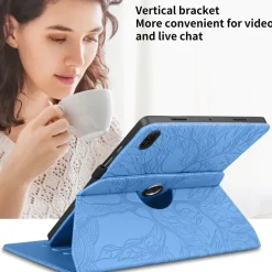Für Honor Pad X8a 11 Zoll 360 Grad Baum Motiv Kunstleder Tasche Blau ^ Wigento Clearance