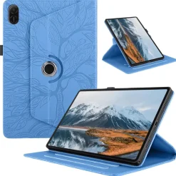 Für Honor Pad X8a 11 Zoll 360 Grad Baum Motiv Kunstleder Tasche Blau ^ Wigento Clearance