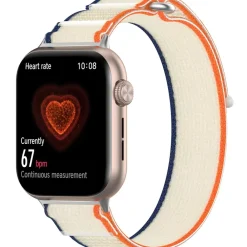 Für Honor Watch 5 Elastisches Nylon Klettverschluss Arm Band Weiß ^ Wigento Discount