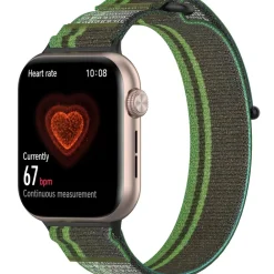 Wigento Für Honor Watch 5 Elastisches Nylon Klettverschluss Arm Band D- Grün Best