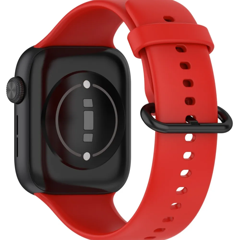 Wigento Für Honor Watch 5 Solid Color Design Soft Silikon Ersatz Armband Rot