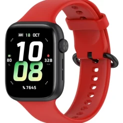 Wigento Für Honor Watch 5 Solid Color Design Soft Silikon Ersatz Armband Rot