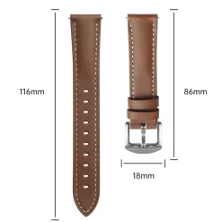 Wigento Für Huawei Watch GT 5 41mm Damen Leder Band silberner Schnalle Schwarz Sale