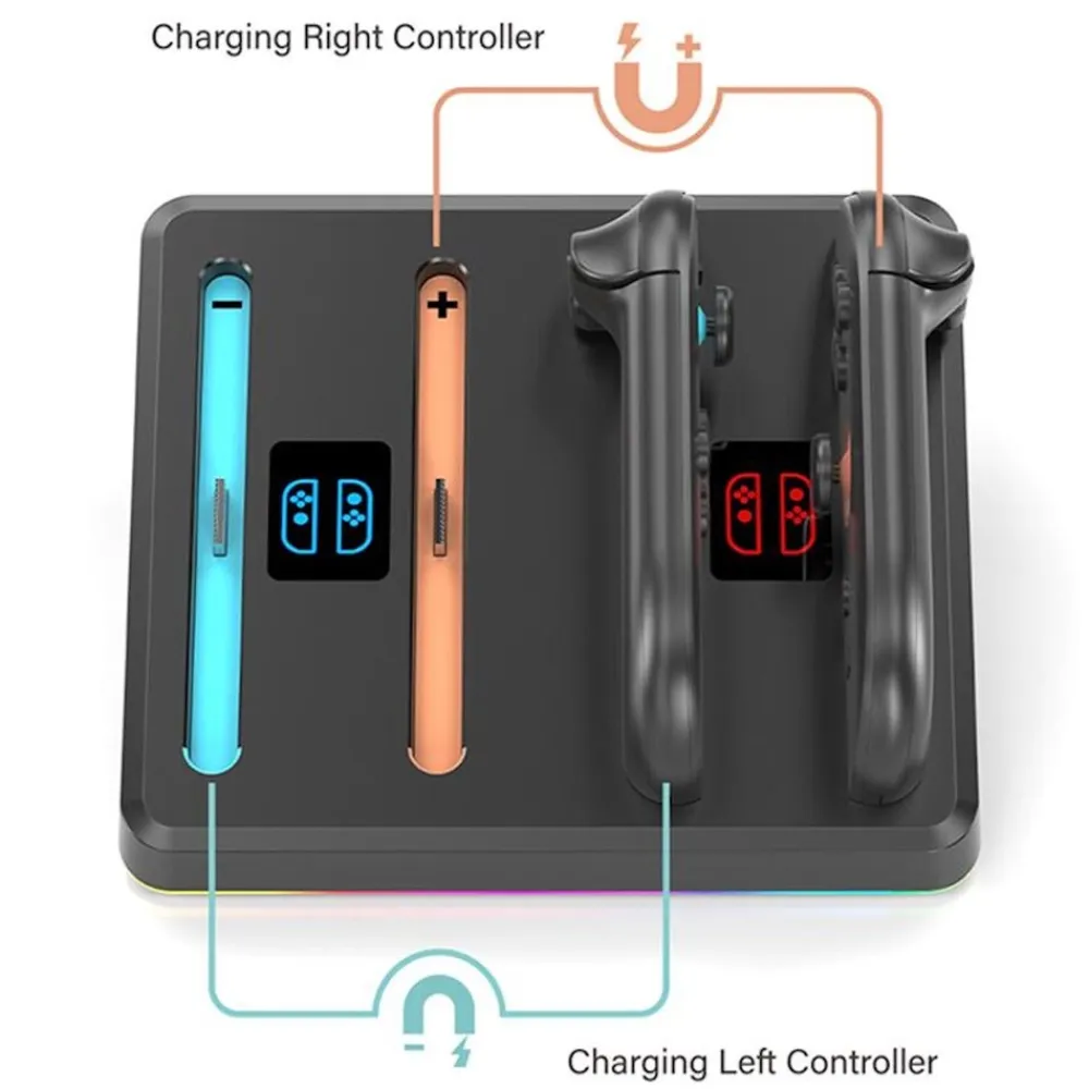Wigento Für Nintendo Switch 2 Controller Magnetische Ladestation Schwarz Sale