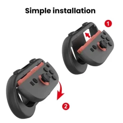 Für Nintendo Switch 2 Joy-Con Comfort Grip Schwarz (1 Paar) ^ Wigento Online