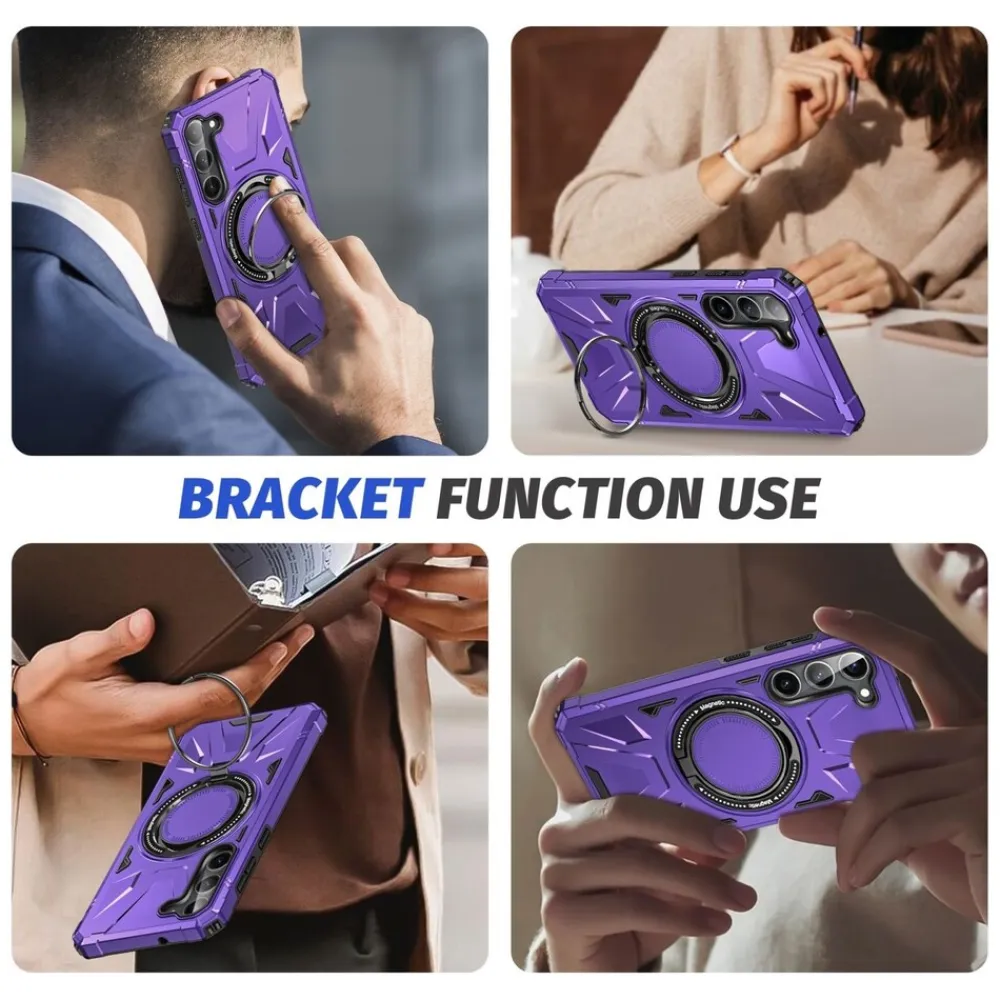 Für Samsung Galaxy S25 MagSafe Schock Magnet Ring Schutz Hülle Lila ^ Wigento Clearance