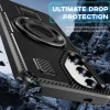 Für Samsung Galaxy S25 Plus 5G Carbonfaser Ringhalter Hybrid TPU Hülle ^ Wigento Clearance