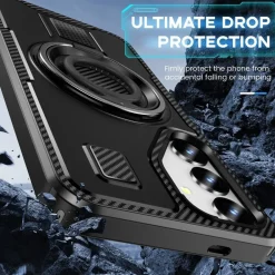 Für Samsung Galaxy S25 Plus 5G Carbonfaser Ringhalter Hybrid TPU Hülle ^ Wigento Clearance
