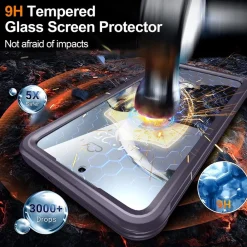 Für Samsung Galaxy S25 Plus MagSafe Full 360 Body Hybrid Bumper Lila ^ Wigento Hot