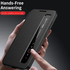 Für Samsung Galaxy S26 Ultra 5G Smart View Kunstleder Hülle Schwarz ^ Wigento Outlet