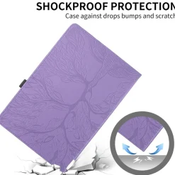 Wigento Für Samsung Galaxy Tab S11 360 Rotation Baum Kunstleder Tasche Lila Discount