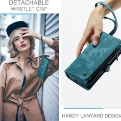 Für Samsung Galaxy Z Fold7 5G Kunstleder 008 Multifunktion Hülle Blau ^ CaseME Online
