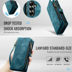 Für Samsung Galaxy Z Fold7 5G Kunstleder 008 Multifunktion Hülle Blau ^ CaseME Online
