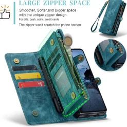 Für Samsung Galaxy Z Fold7 5G Kunstleder 008 Multifunktion Hülle Blau ^ CaseME Online