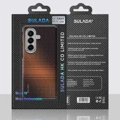Für Samsung Galaxy Z Fold7 Kevlar Textur Magnetische Hülle Orange ^ Wigento Outlet