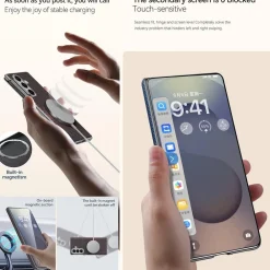 Für Samsung Galaxy Z Fold7 Kevlar Textur Magnetische Hülle Orange ^ Wigento Outlet