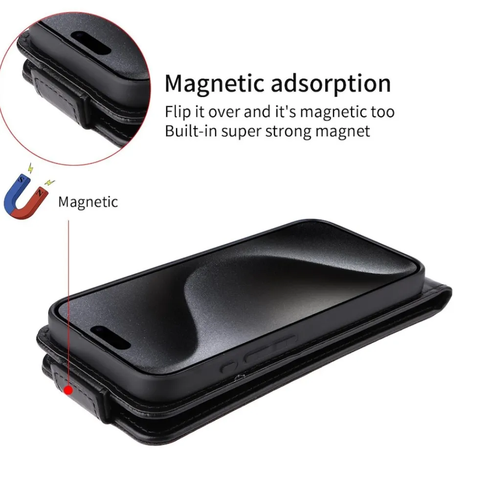 Für Xiaomi 15T Pro Magnetische Flip Kunstleder Schutz Hülle Schwarz ^ Wigento Best
