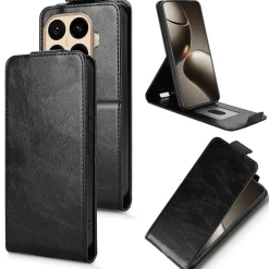 Für Xiaomi 15T Pro Magnetische Flip Kunstleder Schutz Hülle Schwarz ^ Wigento Best
