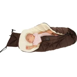 Moni Fußsack Fluffy,  Universalgröße, Kinderwagen, wasserdicht, mit Reißverschluss braun Hot