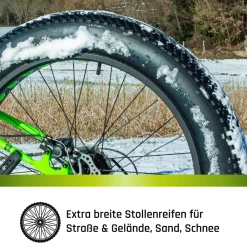 Fatman 4.0 Fatbike 26 Zoll für Herren und Damen ab 155 cm Fahrrad Mountainbike Hardtail 7 Gang MTB ^ Galano