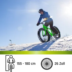 Fatman 4.0 Fatbike 26 Zoll für Herren und Damen ab 155 cm Fahrrad Mountainbike Hardtail 7 Gang MTB ^ Galano