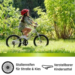 Galano GA20 Kinderfahrrad 20 Zoll 120 - 135 cm Mädchen Jungen Fahrrad ab 5 Jahre Mountainbike 7 Gänge MTB Hardtail Kinder Fahrrad schwarz/grau Best