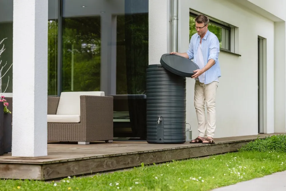Garantia NORDIC Regenspeicher 300 Liter graphite grey inkl. Deckel
