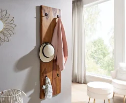 Finebuy Garderoben Set Holz Massiv Wandgarderobe Kommode Flurgarderobe Spiegel Hot