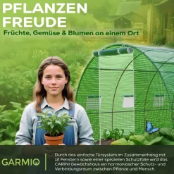 ® Foliengewächshaus CARINI, Tomatenzelt, winterfest, 6x3x2m, Frühbeet, Pflanzenhaus, Gemüse und Obst, Hochbeet ^ GARMIO Outlet