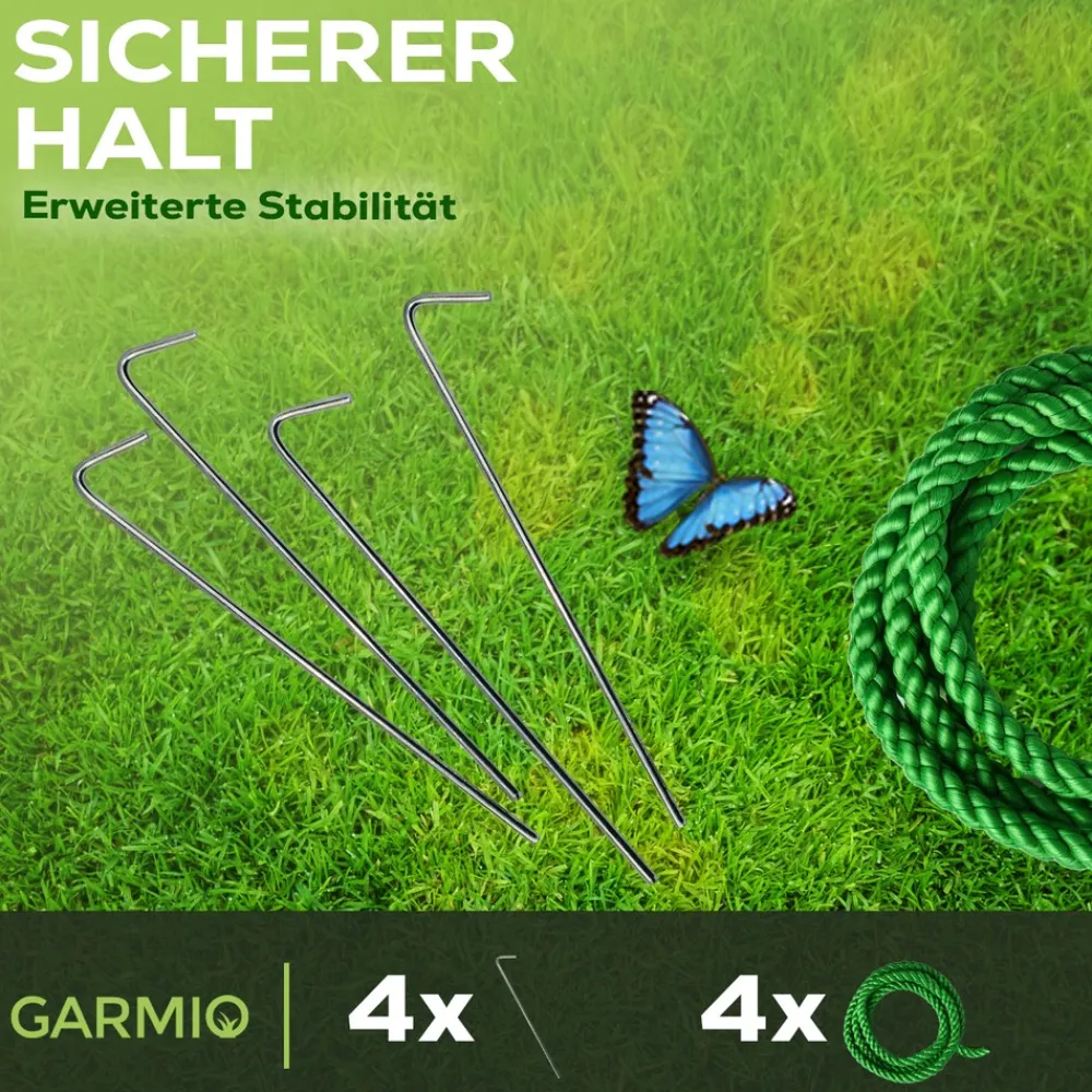 ® Foliengewächshaus CARINI, Tomatenzelt, winterfest, 6x3x2m, Frühbeet, Pflanzenhaus, Gemüse und Obst, Hochbeet ^ GARMIO Outlet