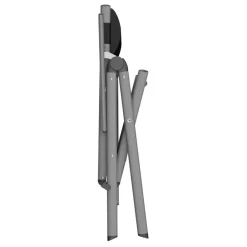 ® Gartenstuhl Balkonstuhl FLORENZ schwarz, 7-fach verstellbar, klappbar, inkl. Nackenkissen, für Terrasse ^ GARMIO New