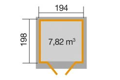WEKA Elf des Jahres Gartenhaus 325 Gr.2, lasiert, 19 mm