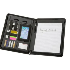 Genie München A4 Schreibmappe mit Tabletfach Handyfach Konferenzmappe Aktenmappe Sale