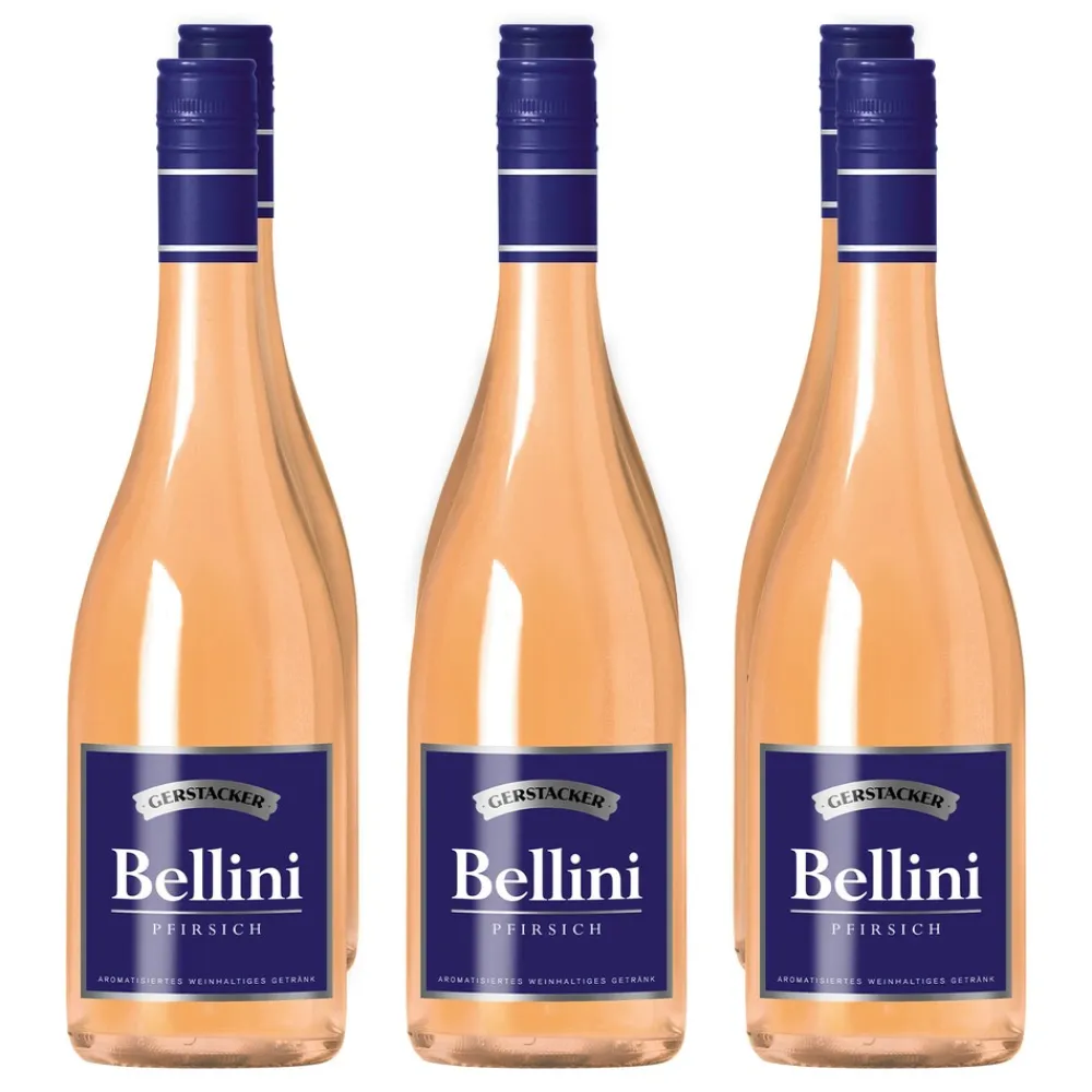 Gerstacker Bellini Pfirsich 5,0 % vol 6 x 0,75 Liter ^ Gerstacker Weinkellerei Sale