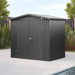 GFP Primeyard Gerätehaus MIA aus Metall Gartenhaus Geräteschuppen, anthrazit ^ GFP Garten- & Freizeitprofi Discount