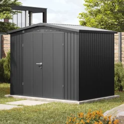 GFP Primeyard Gerätehaus MIA aus Metall Gartenhaus Geräteschuppen, anthrazit ^ GFP Garten- & Freizeitprofi Discount