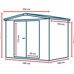 GFP Primeyard Gerätehaus MIA aus Metall Gartenhaus Geräteschuppen, anthrazit ^ GFP Garten- & Freizeitprofi Discount