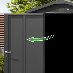 GFP Primeyard Gerätehaus MIA aus Metall Gartenhaus Geräteschuppen, anthrazit ^ GFP Garten- & Freizeitprofi Discount