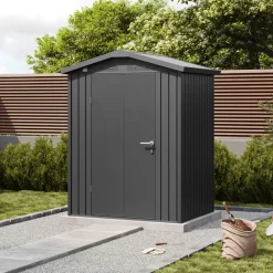 GFP Primeyard Gerätehaus MIA aus Metall Gartenhaus Geräteschuppen, anthrazit ^ GFP Garten- & Freizeitprofi Discount