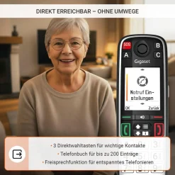 Gigaset EASY 500, Schwarz (Mobilteil, DECT, Seniorentelefon) Outlet
