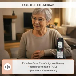 Gigaset EASY 500, Schwarz (Mobilteil, DECT, Seniorentelefon) Outlet