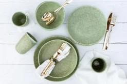 Gipfelstück Kaffeebecher-Set, Steinzeug Moos'N'Stein Grün New