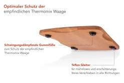 eVendix Gleitbrett für Thermomix TM6 aus geöltem Eichenholz, passend für TM6 & TM5 Discount
