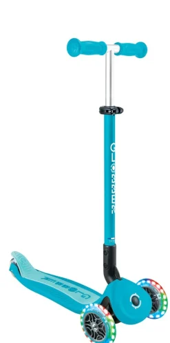 Globber GO-UP ACTIVE LIGHTS 360 – 3 in 1 Aufsitzrad, Laufrad und Scooter, 120/80 mm, 3-rädrig, höhenverstellbar, blau Clearance