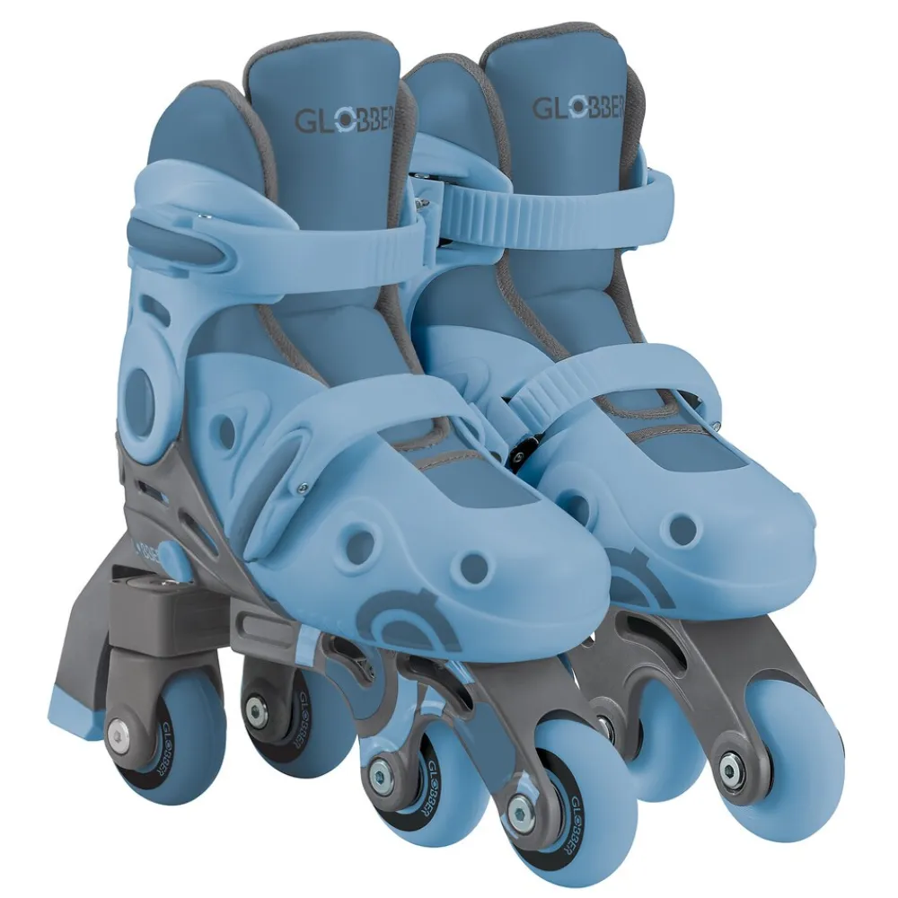 LEARNING SKATES 2in1 – Inline- und Quad-Skates Kinder, verstellbar Gr., ABEC 9, Rollengröße 48x24 mm, ^ Globber Hot