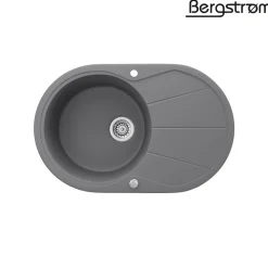 Granit Spüle Küchenspüle Einbauspüle Spülbecken+Drehexcenter+Siphon Grau ^ Bergström Outlet